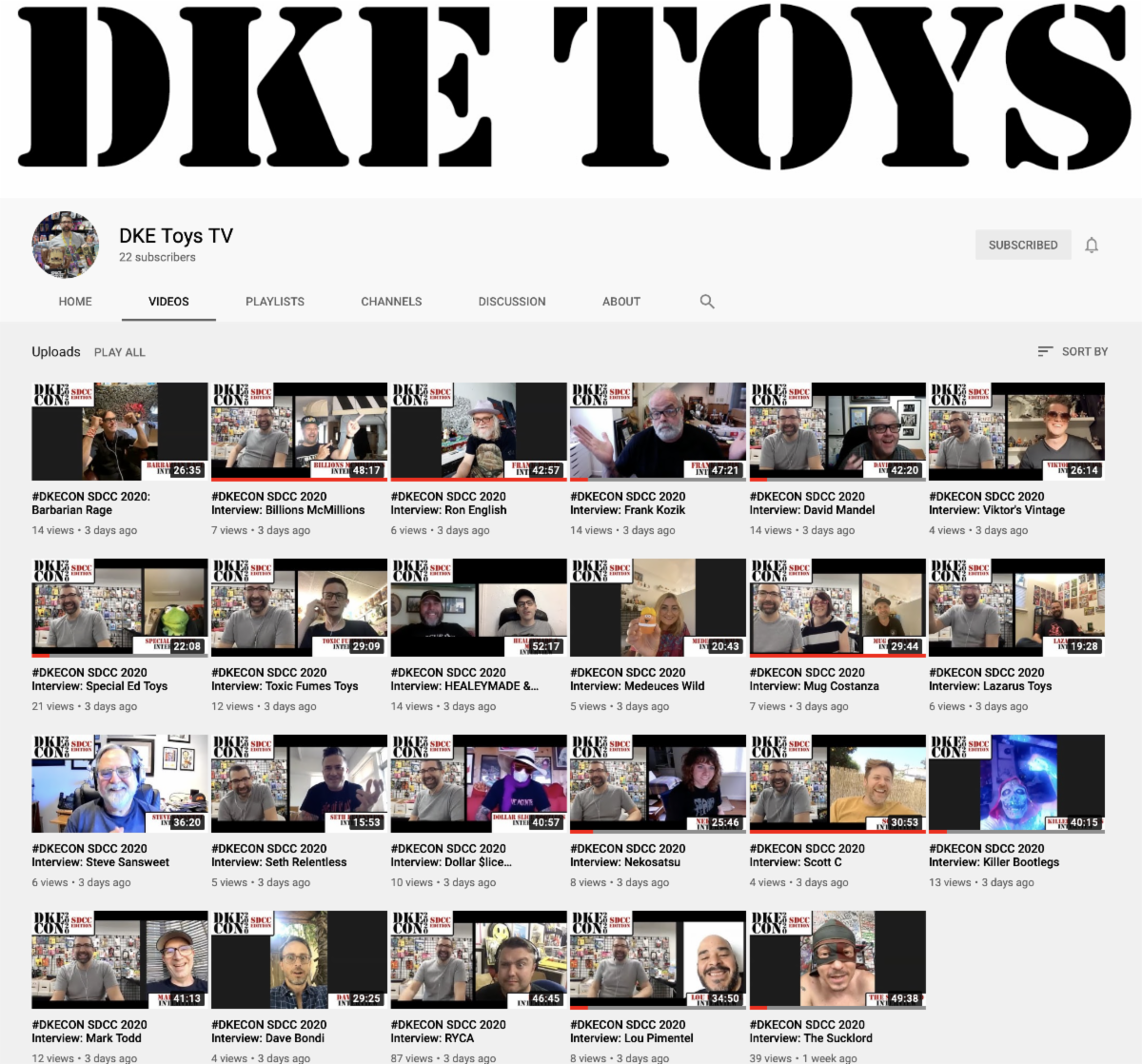 Check out the archived interviews on YouTube #DKEToysTV