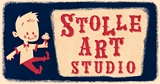 Photo of logo for Stolle Art Studios, home of Tricycle Terror toys